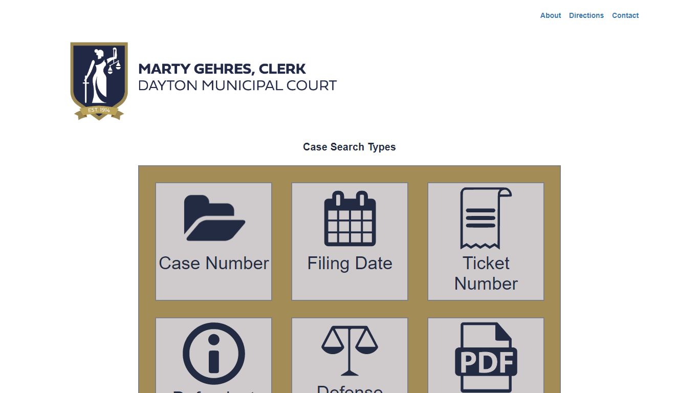 Case Search Types - Dayton Municipal Court